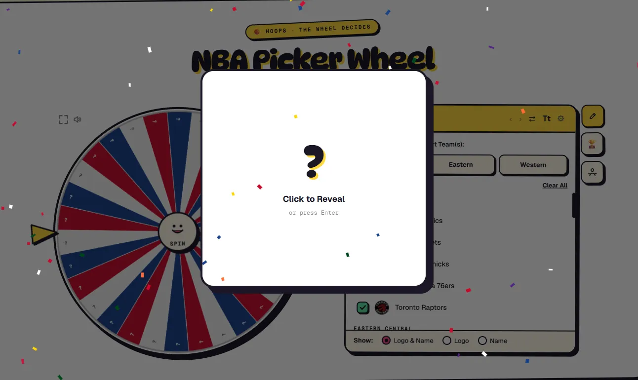 Revealed winning NBA team after a mysterious spin